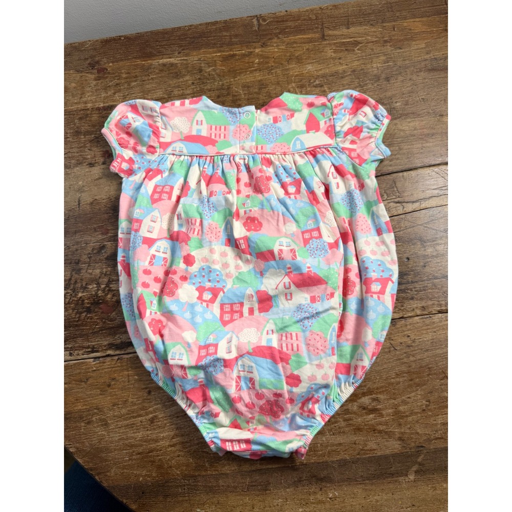 The Beaufort Bonnet Company Village Print Pima Cotton Bubble Romper 2T Girls